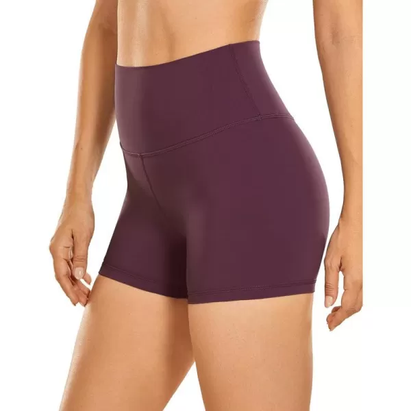 CRZ YOGA Womens Naked Feeling Biker Shorts  3  4  6  8  10 High Waist Yoga Workout Running Shorts SpandexDark Russet