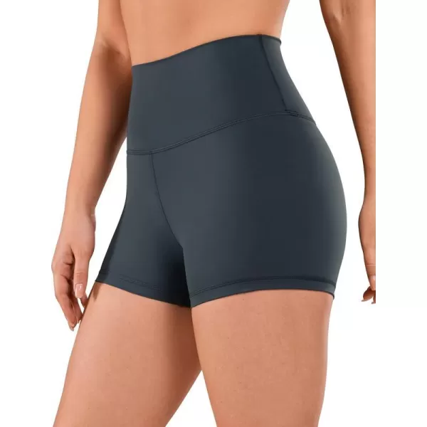 CRZ YOGA Womens Naked Feeling Biker Shorts  3  4  6  8  10 High Waist Yoga Workout Running Shorts SpandexMelanite