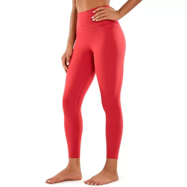 CRZ YOGA Womens Naked Feeling Workout 78 Yoga Leggings  25 Inches High Waist Tight PantsCrimson