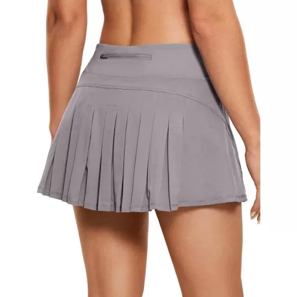 CRZ YOGA Womens Quick Dry Pleated Tennis Skirts Mid Waisted Cute Athletic Workout Running Sports Golf Skorts VolleyballLunar Rock