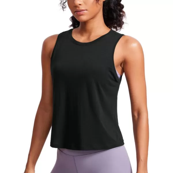 CRZ YOGA womens CroppedBlack