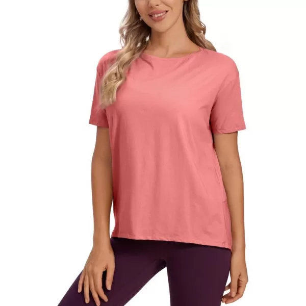 CRZ YOGA womens Short SleeveBriar Rose