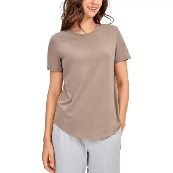 CRZ YOGA womens Short SleeveMortar Color