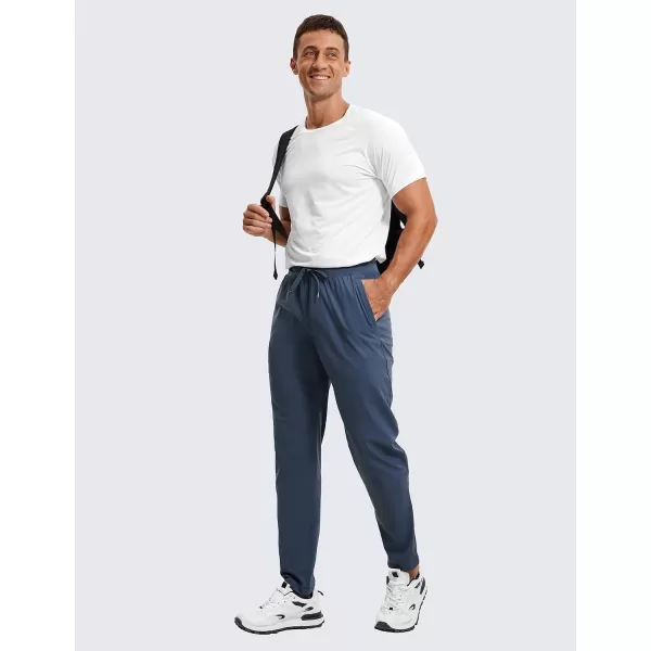 CRZ YOGA 4Way Stretch Athletic Pants for Men 30 Workout Lounge Casual Work Jogger Pants with Zip PocketElectric Blue