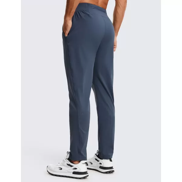 CRZ YOGA 4Way Stretch Athletic Pants for Men 30 Workout Lounge Casual Work Jogger Pants with Zip PocketElectric Blue