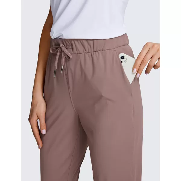 CRZ YOGA 4Way Stretch Golf Capri Pants for Women 23 Casual Yoga Dress Work Capris with Pockets Workout Athletic TravelAntique Bark