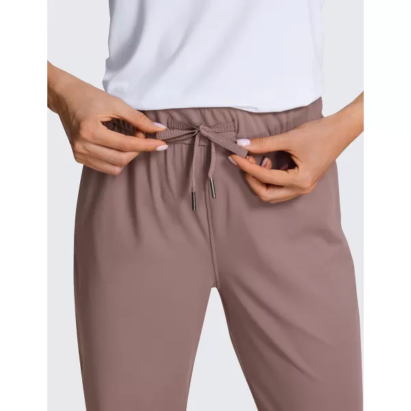 CRZ YOGA 4Way Stretch Golf Capri Pants for Women 23 Casual Yoga Dress Work Capris with Pockets Workout Athletic TravelAntique Bark