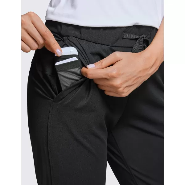 CRZ YOGA 4Way Stretch Golf Capri Pants for Women 23 Casual Yoga Dress Work Capris with Pockets Workout Athletic TravelBlack