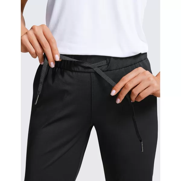 CRZ YOGA 4Way Stretch Golf Capri Pants for Women 23 Casual Yoga Dress Work Capris with Pockets Workout Athletic TravelBlack