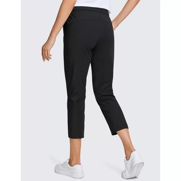 CRZ YOGA 4Way Stretch Golf Capri Pants for Women 23 Casual Yoga Dress Work Capris with Pockets Workout Athletic TravelBlack