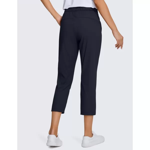 CRZ YOGA 4Way Stretch Golf Capri Pants for Women 23 Casual Yoga Dress Work Capris with Pockets Workout Athletic TravelNavy