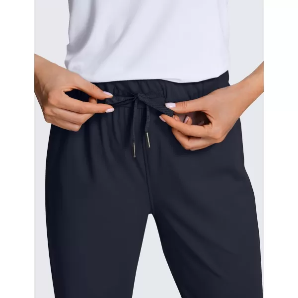 CRZ YOGA 4Way Stretch Golf Capri Pants for Women 23 Casual Yoga Dress Work Capris with Pockets Workout Athletic TravelNavy