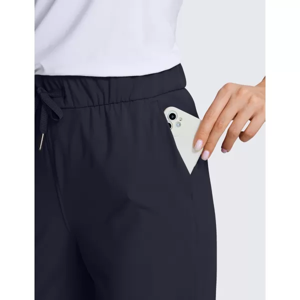 CRZ YOGA 4Way Stretch Golf Capri Pants for Women 23 Casual Yoga Dress Work Capris with Pockets Workout Athletic TravelNavy