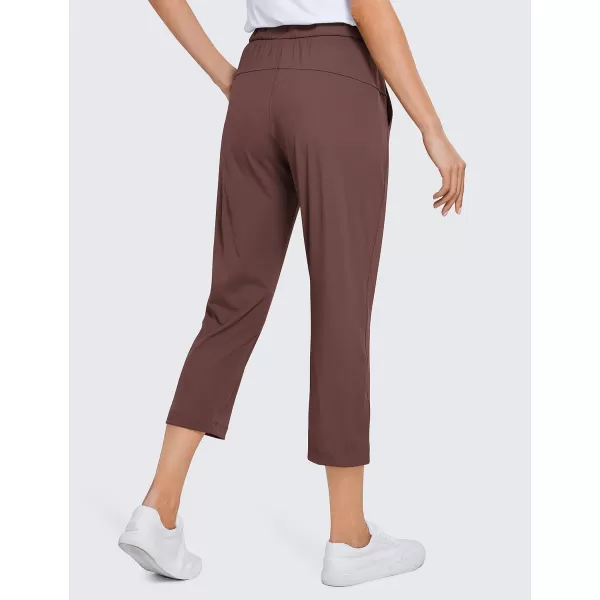 CRZ YOGA 4Way Stretch Golf Capri Pants for Women 23 Casual Yoga Dress Work Capris with Pockets Workout Athletic TravelTaupe