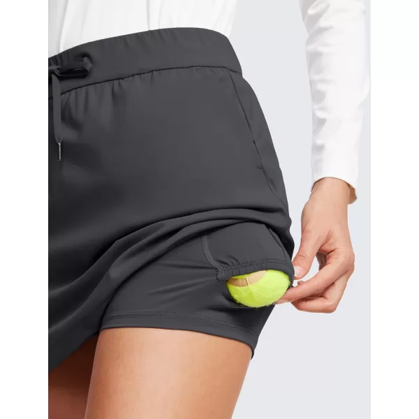 CRZ YOGA 4Way Stretch Skirts for Women High Waisted Work Casual Golf Tennis Skirt Skorts with 5 PocketsInk Gray