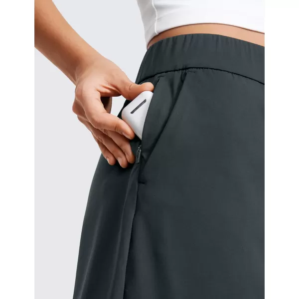 CRZ YOGA 4Way Stretch Skirts for Women High Waisted Work Casual Golf Tennis Skirt Skorts with 5 PocketsMelanite