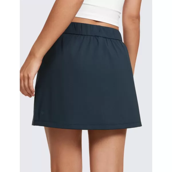 CRZ YOGA 4Way Stretch Skirts for Women High Waisted Work Casual Golf Tennis Skirt Skorts with 5 PocketsTrue Navy