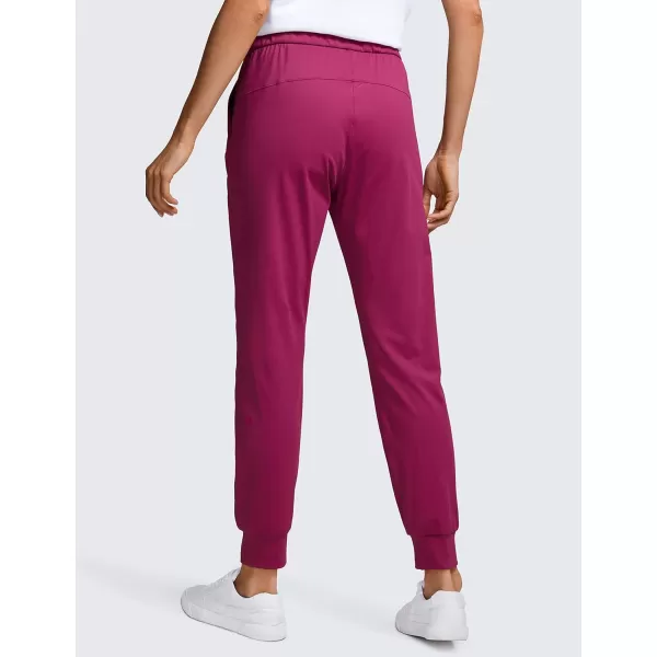 CRZ YOGA 4Way Stretch Workout Joggers for Women 28  Casual Travel Pants Lounge Athletic Sweatpants with PocketsMagenta Purple