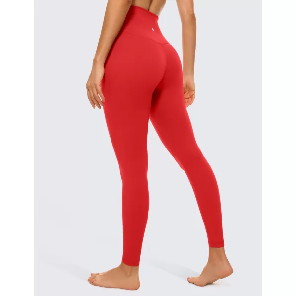 CRZ YOGA Air Feeling High Waisted Leggings for Women 2528  Warm Thick Workout Leggings Buttery Soft Yoga Pants Lounge25 inches Deep Red