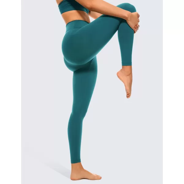 CRZ YOGA Air Feeling High Waisted Leggings for Women 2528  Warm Thick Workout Leggings Buttery Soft Yoga Pants Lounge25 inches Green Jade