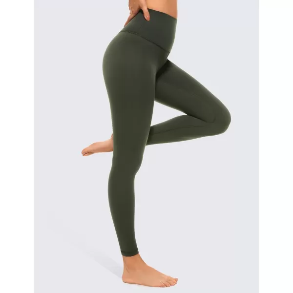 CRZ YOGA Air Feeling High Waisted Leggings for Women 2528  Warm Thick Workout Leggings Buttery Soft Yoga Pants Lounge25 inches Olive Green