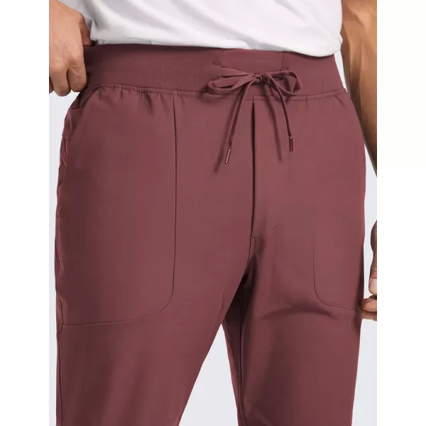 CRZ YOGA All Day Comfy Golf Joggers Pants for Men 30 Quick Dry Lightweight Stretch Work Casual Joggers with PocketsSaddle Brown