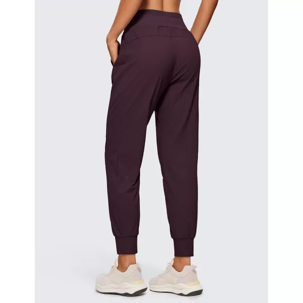 CRZ YOGA Athletic High Waisted Joggers for Women 275  Lightweight Workout Travel Casual Outdoor Hiking Pants with PocketsArctic Plum