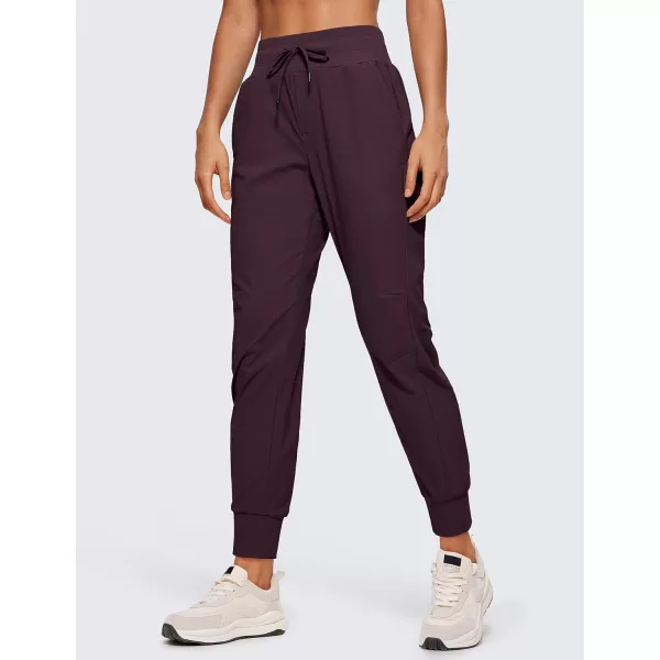 CRZ YOGA Athletic High Waisted Joggers for Women 275  Lightweight Workout Travel Casual Outdoor Hiking Pants with PocketsArctic Plum