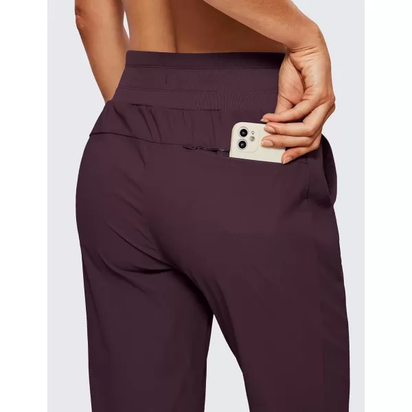 CRZ YOGA Athletic High Waisted Joggers for Women 275  Lightweight Workout Travel Casual Outdoor Hiking Pants with PocketsArctic Plum