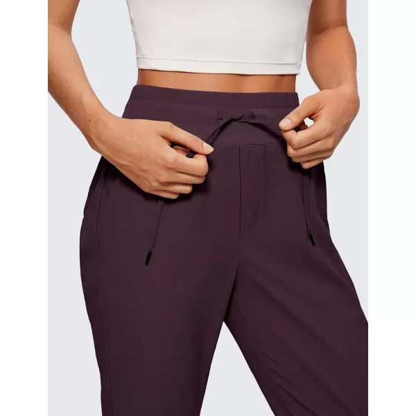 CRZ YOGA Athletic High Waisted Joggers for Women 275  Lightweight Workout Travel Casual Outdoor Hiking Pants with PocketsArctic Plum