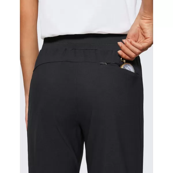 CRZ YOGA Athletic High Waisted Joggers for Women 275  Lightweight Workout Travel Casual Outdoor Hiking Pants with PocketsBlack