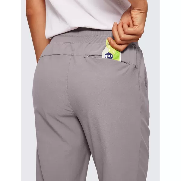CRZ YOGA Athletic High Waisted Joggers for Women 275  Lightweight Workout Travel Casual Outdoor Hiking Pants with PocketsLunar Rock