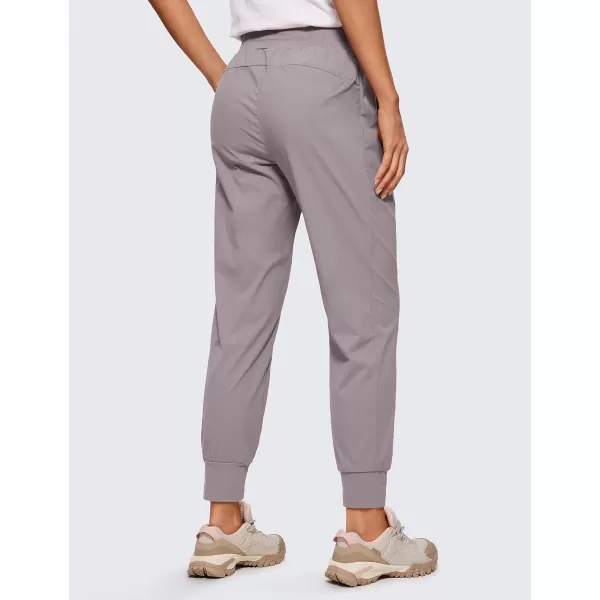 CRZ YOGA Athletic High Waisted Joggers for Women 275  Lightweight Workout Travel Casual Outdoor Hiking Pants with PocketsLunar Rock