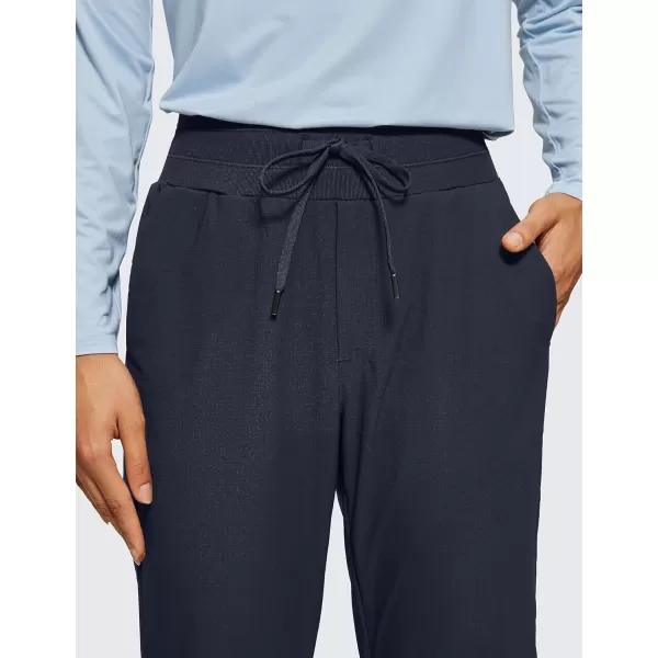 CRZ YOGA Athletic High Waisted Joggers for Women 275  Lightweight Workout Travel Casual Outdoor Hiking Pants with PocketsNavy