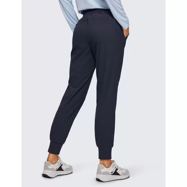 CRZ YOGA Athletic High Waisted Joggers for Women 275  Lightweight Workout Travel Casual Outdoor Hiking Pants with PocketsNavy