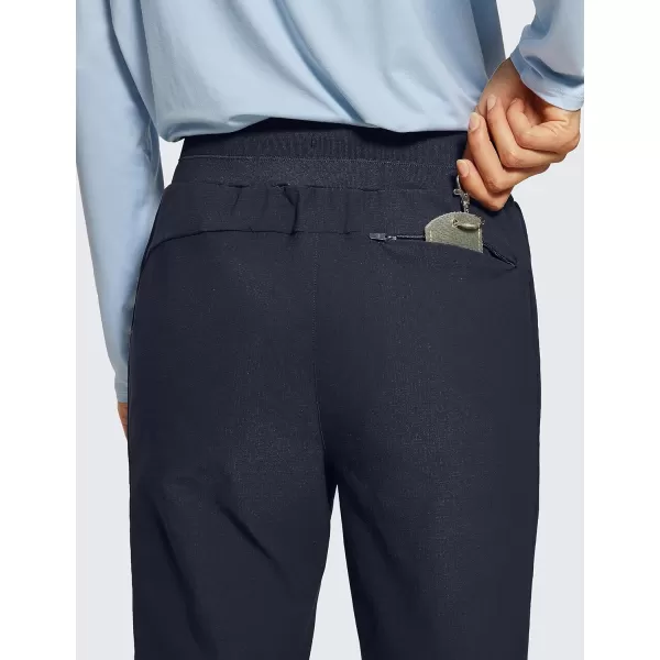 CRZ YOGA Athletic High Waisted Joggers for Women 275  Lightweight Workout Travel Casual Outdoor Hiking Pants with PocketsNavy