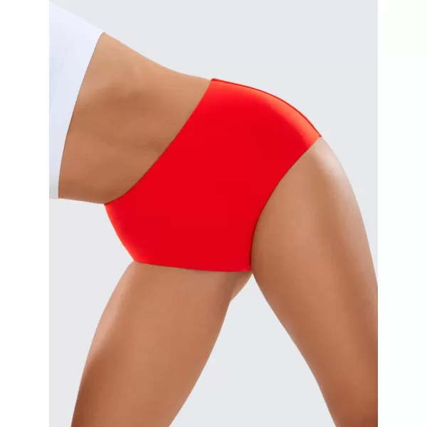 CRZ YOGA Butterluxe Booty Shorts for Women Full Coverage  High Waist Workout Panties Shorts Athletic Volleyball Gym RunningDark Red