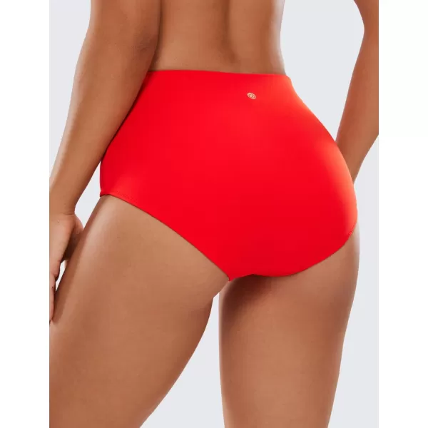 CRZ YOGA Butterluxe Booty Shorts for Women Full Coverage  High Waist Workout Panties Shorts Athletic Volleyball Gym RunningDark Red