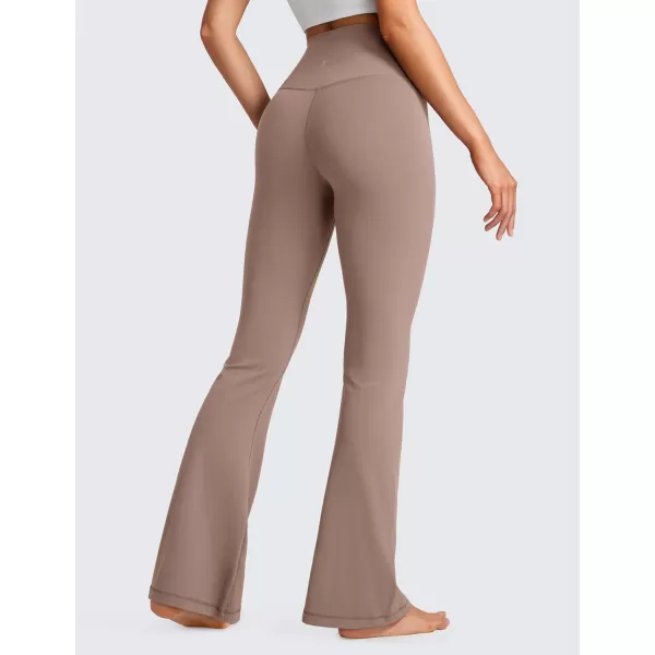 CRZ YOGA Butterluxe Crossover Flare Leggings for Women 31  High Waist V Cross Bootcut Bell Bottoms Tummy Control Yoga Pants31 Height 54  57 Brown Purple