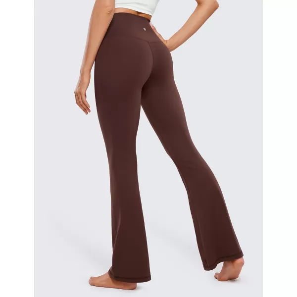 CRZ YOGA Butterluxe Crossover Flare Leggings for Women 31  High Waist V Cross Bootcut Bell Bottoms Tummy Control Yoga Pants31 Height 54  57 Taupe