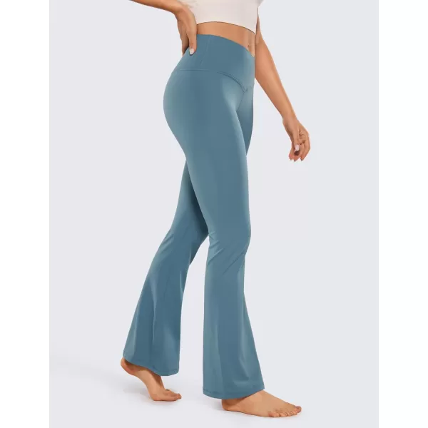 CRZ YOGA Butterluxe Crossover Flare Leggings for Women 31  High Waist V Cross Bootcut Bell Bottoms Tummy Control Yoga Pants31 inches Blue Ashes