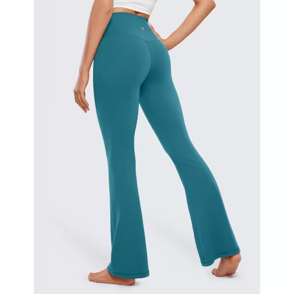 CRZ YOGA Butterluxe Crossover Flare Leggings for Women 31  High Waist V Cross Bootcut Bell Bottoms Tummy Control Yoga Pants31 inches Borealis Green