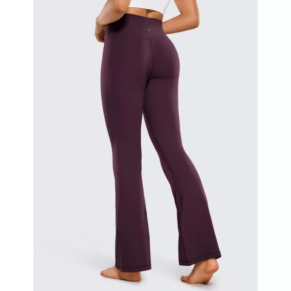 CRZ YOGA Butterluxe Crossover Flare Leggings for Women 31  High Waist V Cross Bootcut Bell Bottoms Tummy Control Yoga Pants31 inches Deep Purple