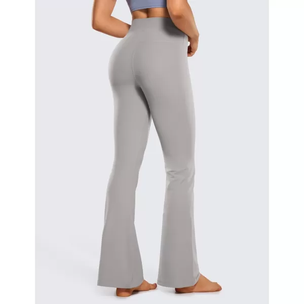 CRZ YOGA Butterluxe Crossover Flare Leggings for Women 31  High Waist V Cross Bootcut Bell Bottoms Tummy Control Yoga Pants31 inches Gull Gray