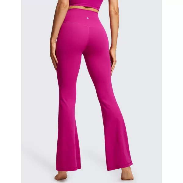 CRZ YOGA Butterluxe Crossover Flare Leggings for Women 31  High Waist V Cross Bootcut Bell Bottoms Tummy Control Yoga Pants31 inches Magenta Purple