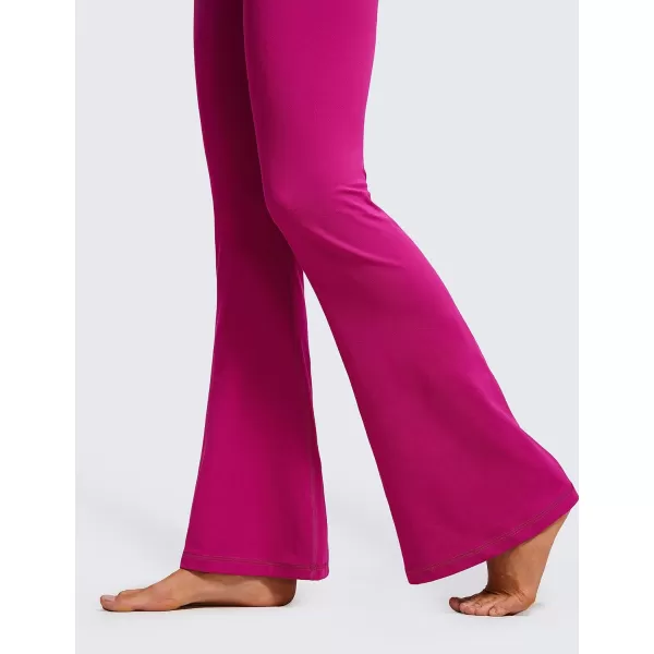 CRZ YOGA Butterluxe Crossover Flare Leggings for Women 31  High Waist V Cross Bootcut Bell Bottoms Tummy Control Yoga Pants31 inches Magenta Purple