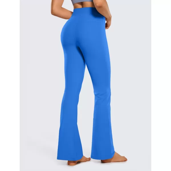 CRZ YOGA Butterluxe Crossover Flare Leggings for Women 31  High Waist V Cross Bootcut Bell Bottoms Tummy Control Yoga Pants31 inches Sparkle Blue