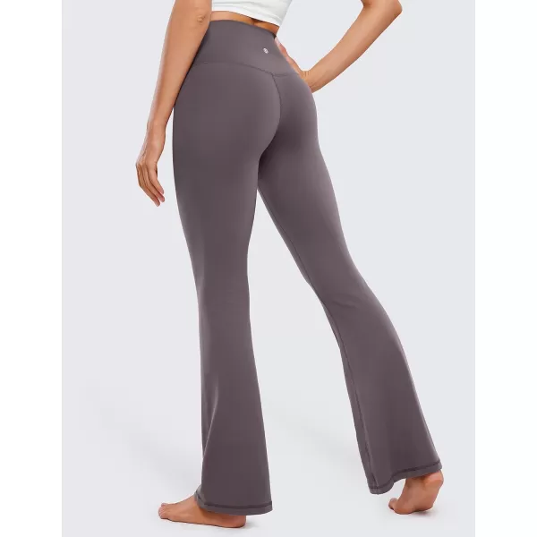 CRZ YOGA Butterluxe Crossover Flare Leggings for Women 31  High Waist V Cross Bootcut Bell Bottoms Tummy Control Yoga Pants31 inches Tornado Grey