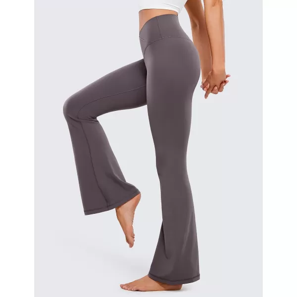 CRZ YOGA Butterluxe Crossover Flare Leggings for Women 31  High Waist V Cross Bootcut Bell Bottoms Tummy Control Yoga Pants31 inches Tornado Grey