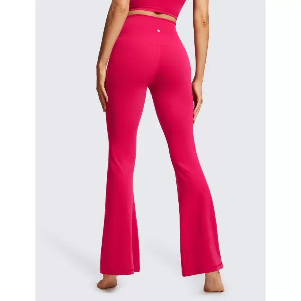 CRZ YOGA Butterluxe Crossover Flare Leggings for Women 31  High Waist V Cross Bootcut Bell Bottoms Tummy Control Yoga Pants31 inches Viva Magenta